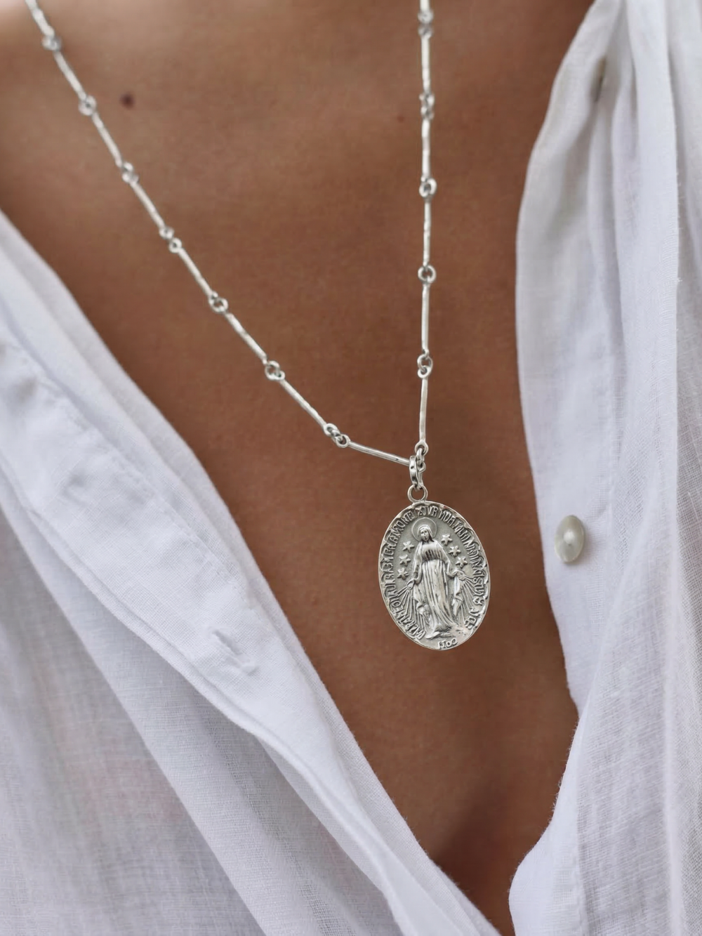 Collar Milagrosa India Plata